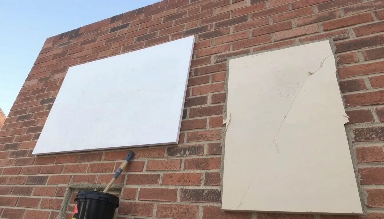 recouvrir un mur en brique exterieur