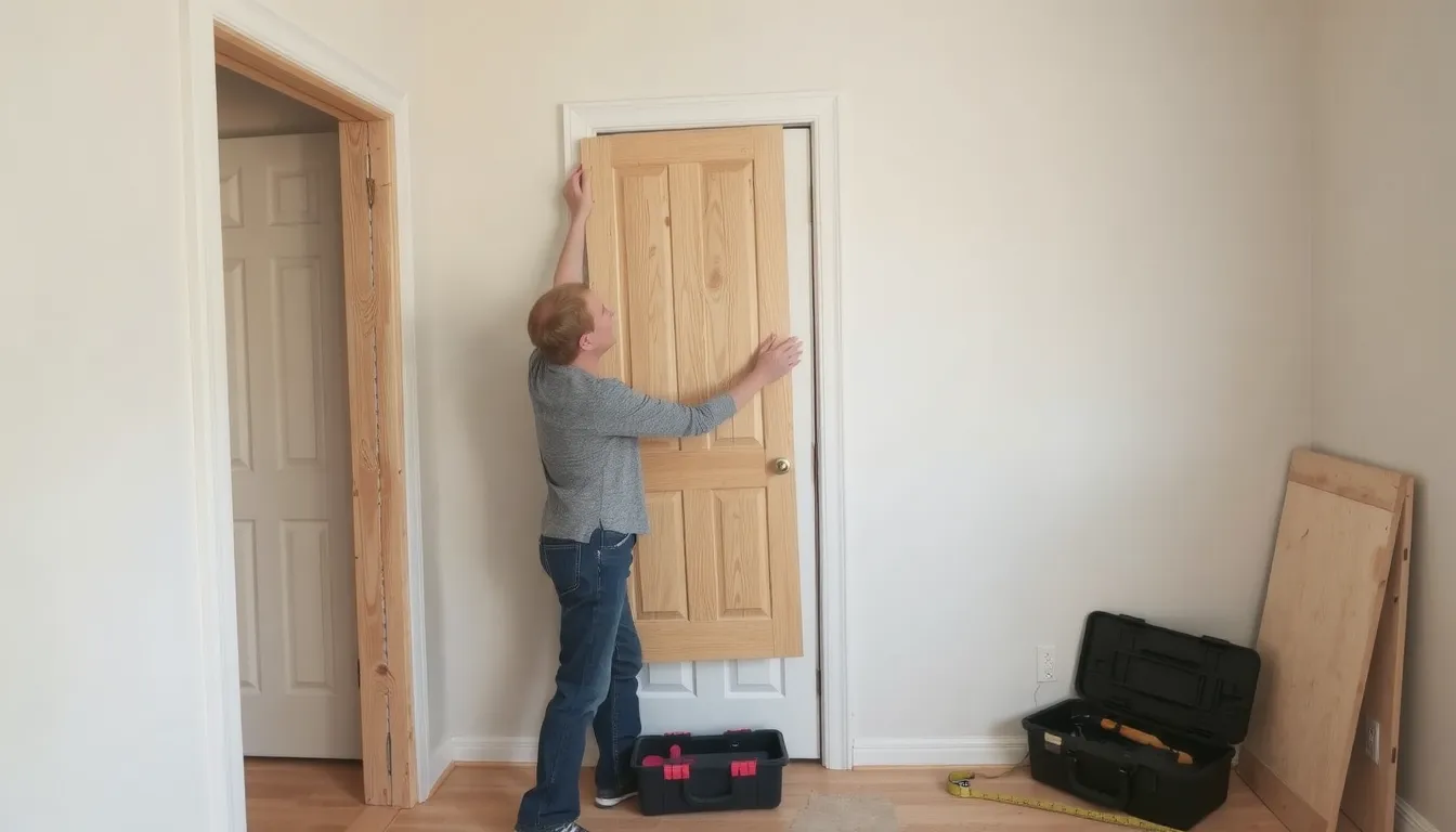 porte dentrée sur dormant existant