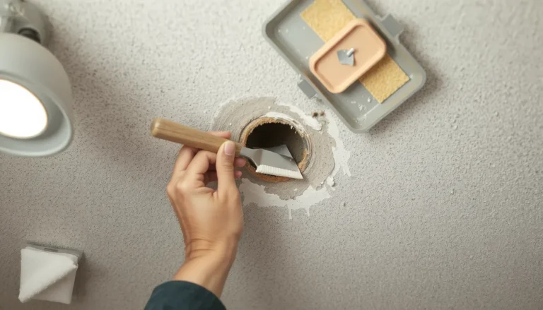 Reboucher un trou au plafond : le guide complet par taille et support