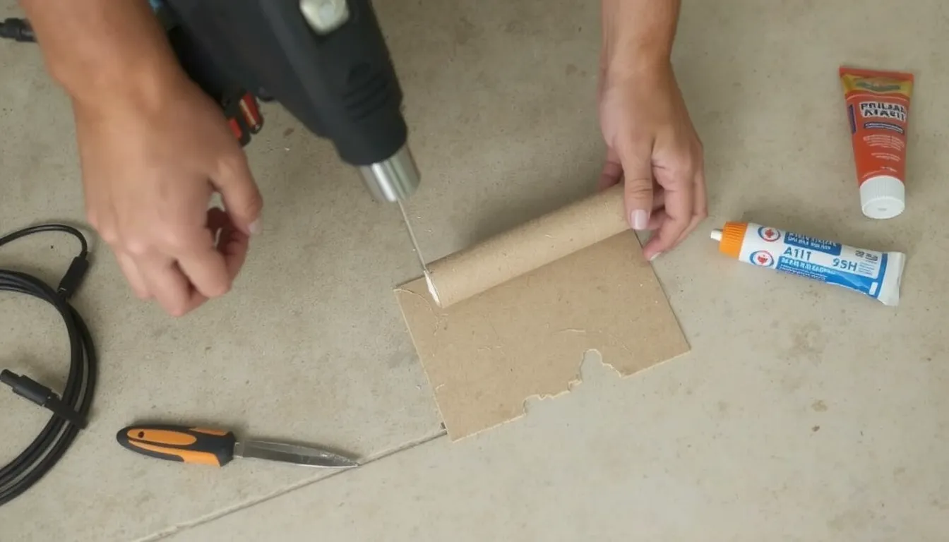 réparer du lino