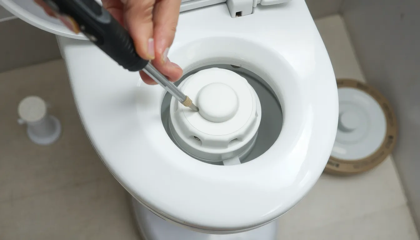 démonter mécanisme chasse d eau simple poussoir