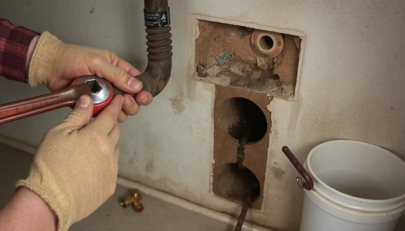 tuyau en plomb dans une maison